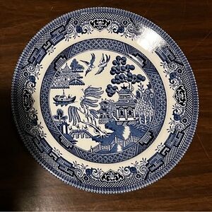 Churchill Blue Willow salad plate 8” MINT CONDITION